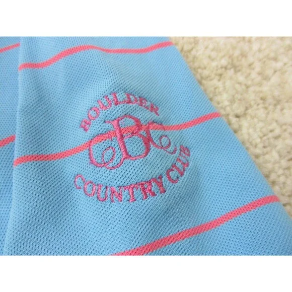 Peter Millar Polo Shirt Mens XL Blue Boulder Country Club Golf Summer Comfort - Picture 4 of 11